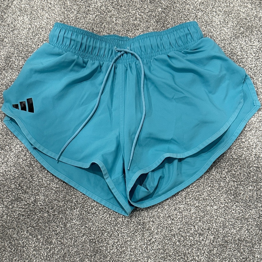adidas Teal Athletic Running Shorts for Women
